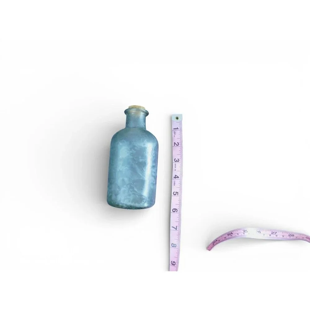 Clear Glass Apothecary Medicine Bottle W Cork Stopper Pharmacy Decor